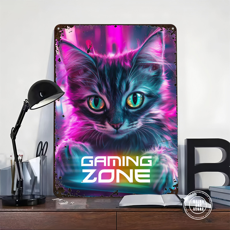 Постер с принтом Gamer Cat - G – обзор и цена Retro Gaming Zone